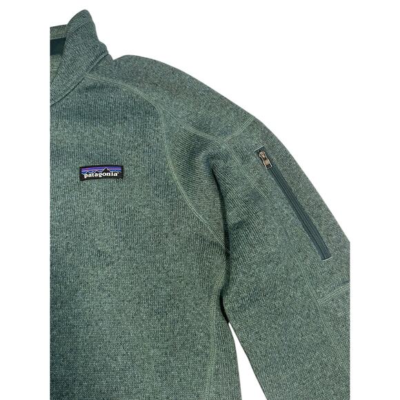 EUC Patagonia Women’s Heathered Green Better Sweater 1/4-Zip M Cozy Outdoorcore - Picture 4 of 10